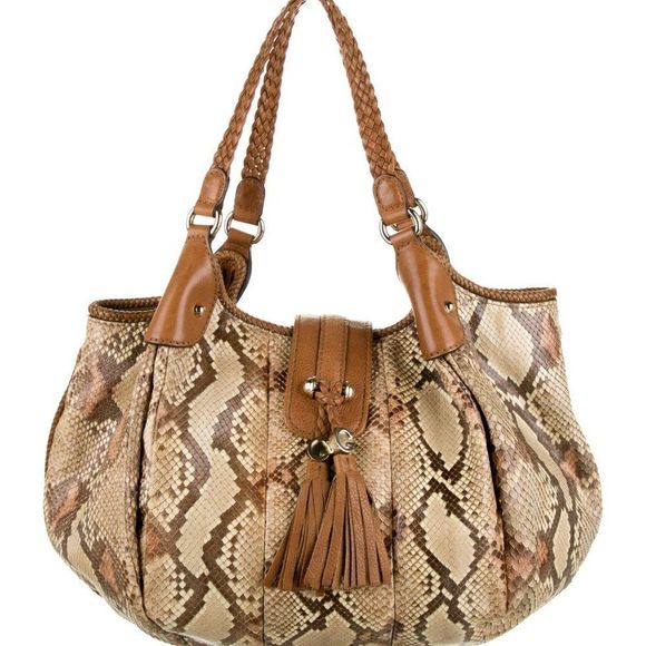Gucci Python Brown Bag w/ chocolate lining - Picture 1 of 4